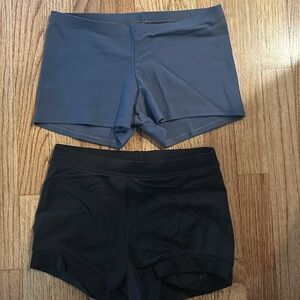 Gray and Black Athletic Shorts